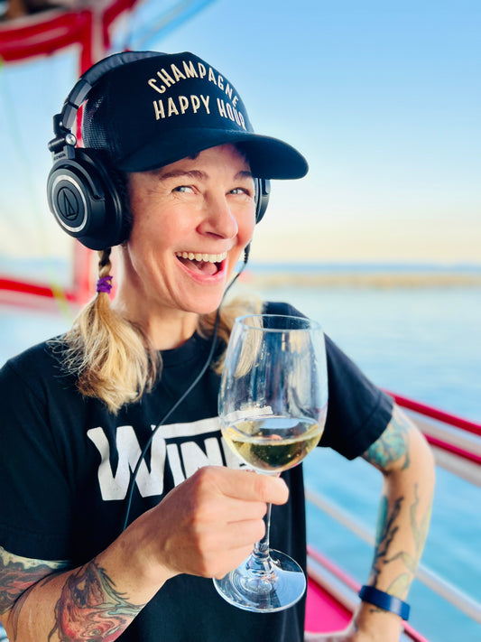 Champagne Happy Hour Trucker Hat