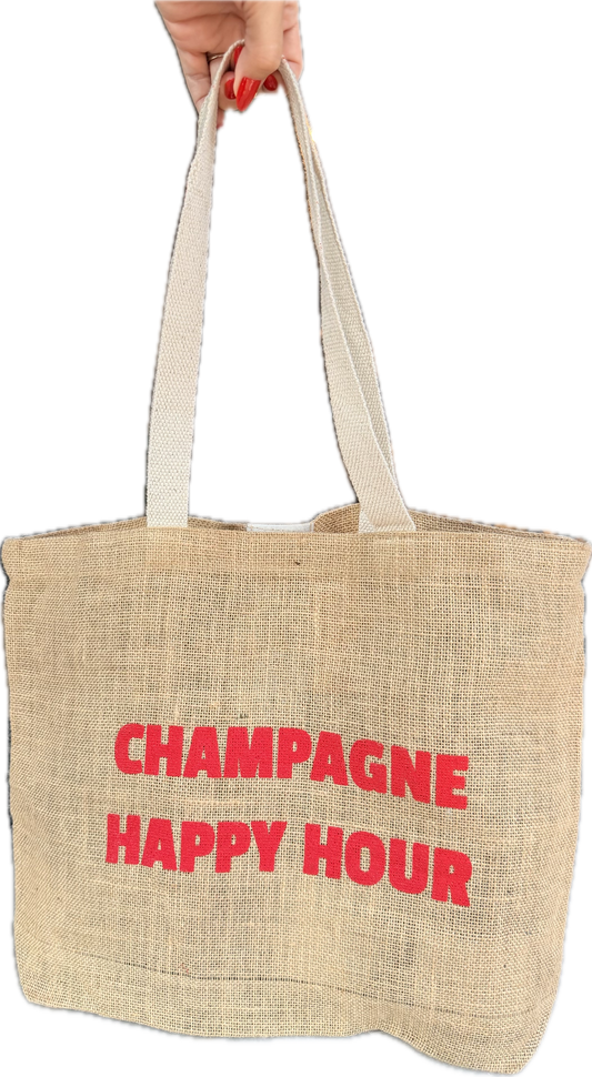 Champagne Happy Hour Tote Bag